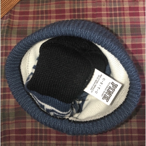 🚦PINK Blue & White Chunky Pom Pom hat - Picture 4 of 10